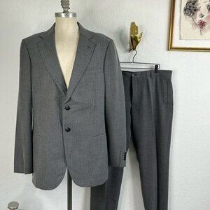 Giorgio Armani Marled Virgin Wool 2 Pc 2 Button Suit